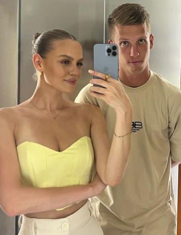 Dani Olmo and his girlfriend Laura Abla